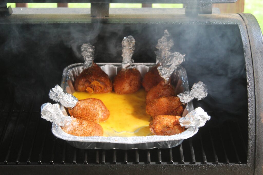 drumsticks on smoker