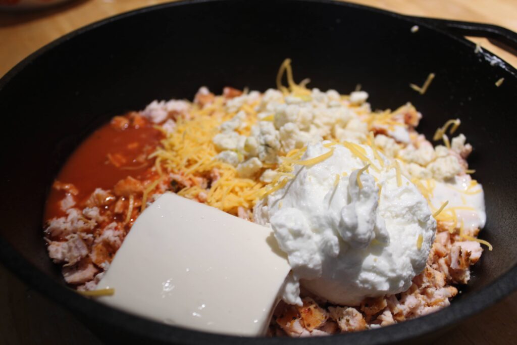 DipBeforeSmoker dip ingredients mixed up