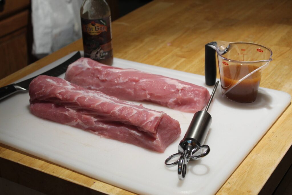 injecting pork loin