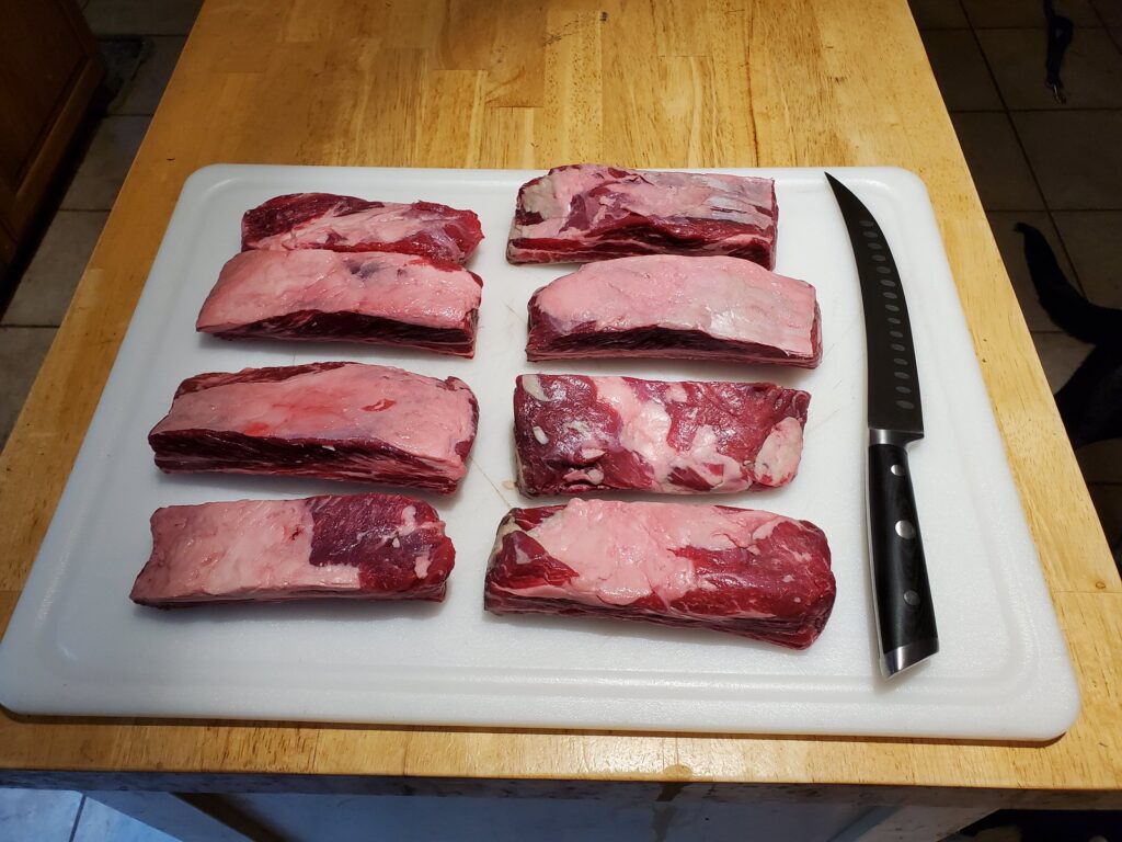 trimmed raw short ribs