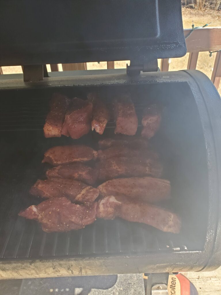 ribs on smoker