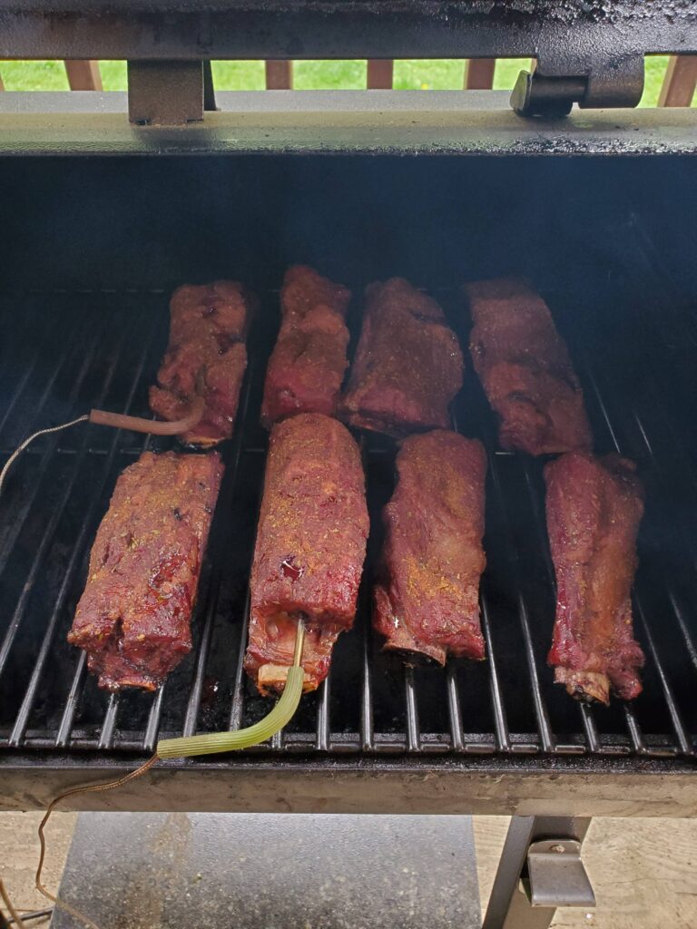 ribs on smoker