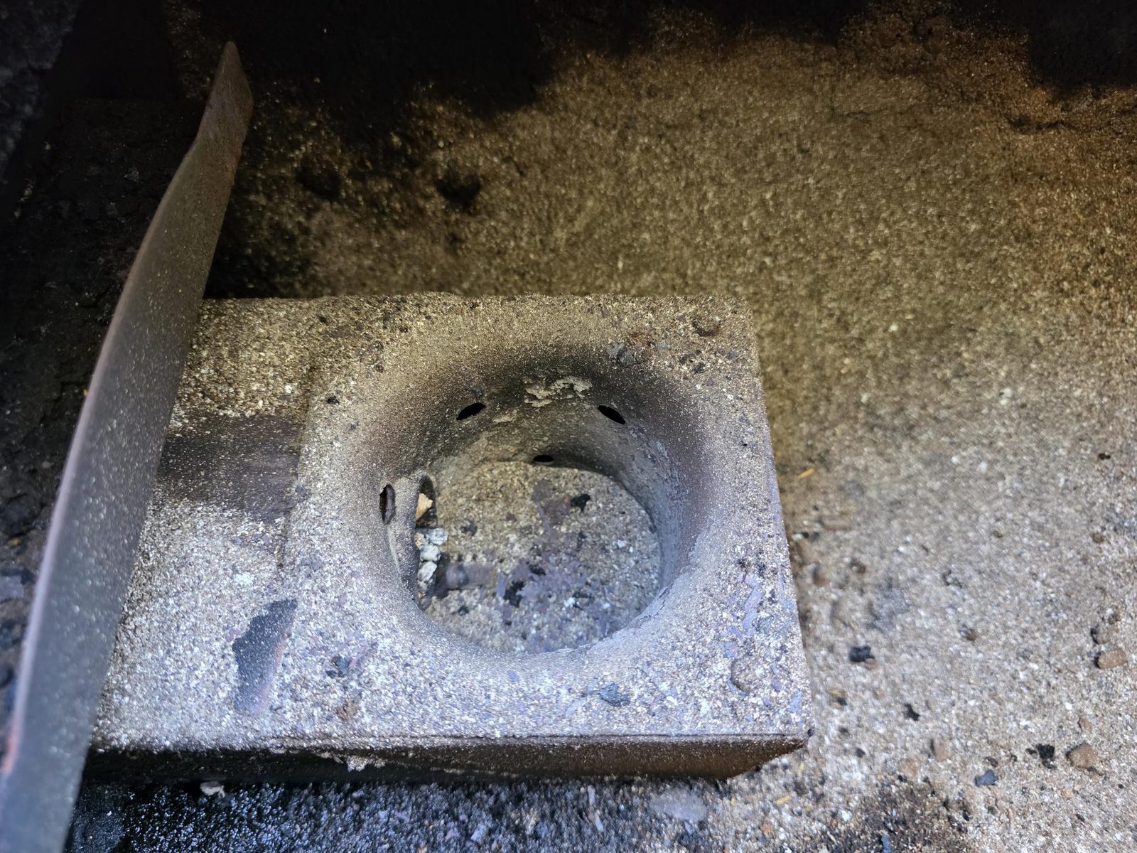 Pit Boss burn pot full of ash before cleaning
