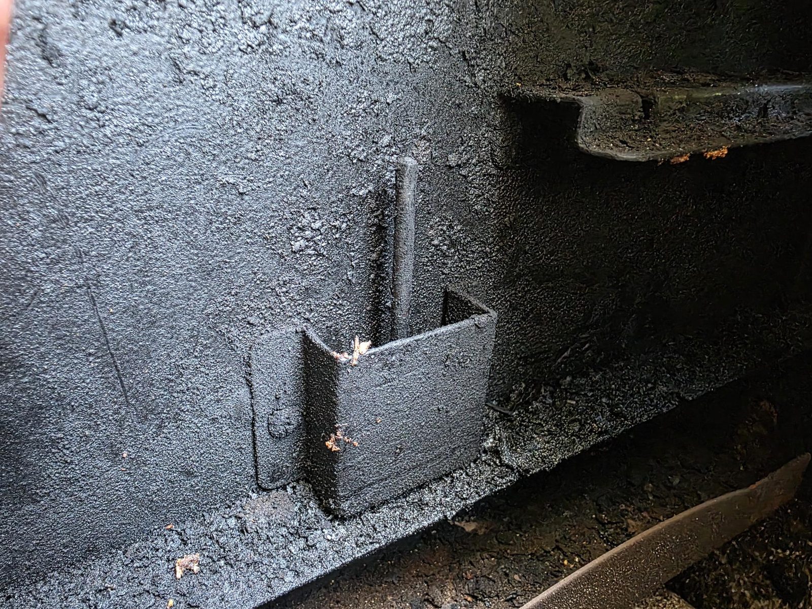 Pit Boss RTD temperature probe coated in carbon buildup