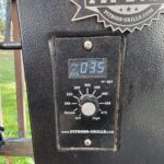 Pit Boss 440 control panel showing the set temperature at 225 and a much lower actual temperature